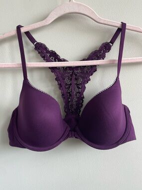 Victoria's Secret Body by Victoria Lined Demi Purple Lace Racerback Bra